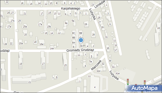 Kraków, Gromady Grudziąż, 6, mapa Krakowa