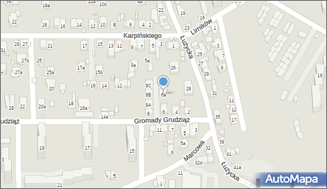 Kraków, Gromady Grudziąż, 6a, mapa Krakowa