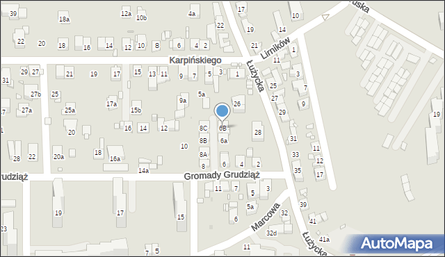 Kraków, Gromady Grudziąż, 6B, mapa Krakowa