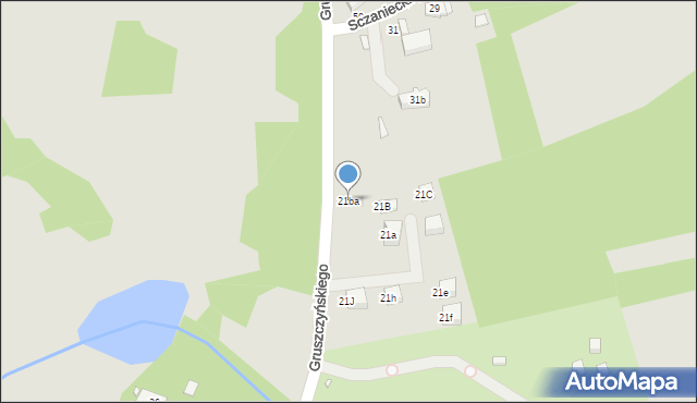 Kraków, Gruszczyńskiego Włodzimierza, 21ba, mapa Krakowa