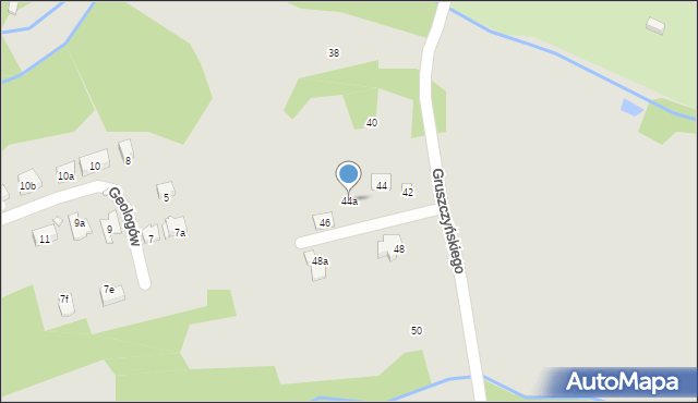 Kraków, Gruszczyńskiego Włodzimierza, 44a, mapa Krakowa