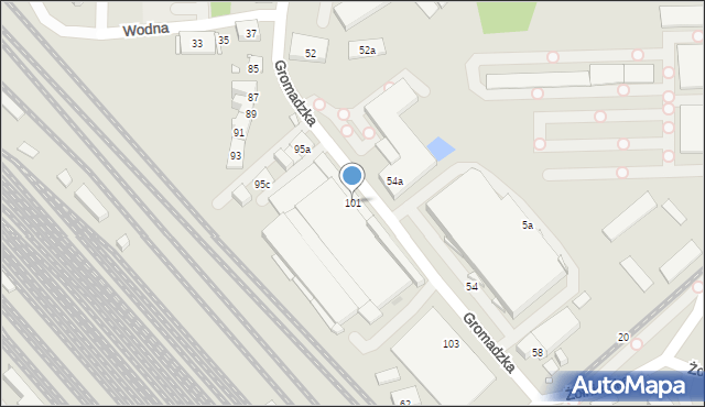 Kraków, Gromadzka, 101, mapa Krakowa