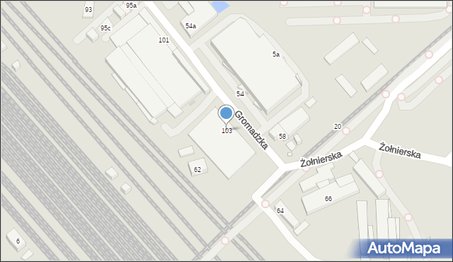 Kraków, Gromadzka, 103, mapa Krakowa