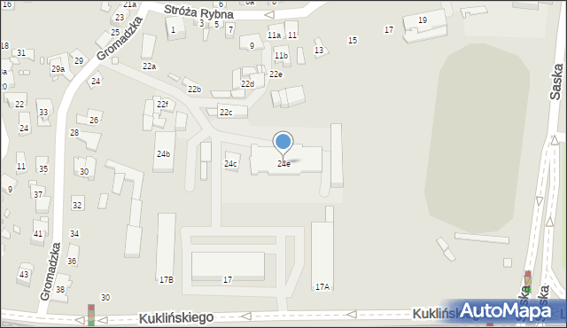 Kraków, Gromadzka, 24e, mapa Krakowa