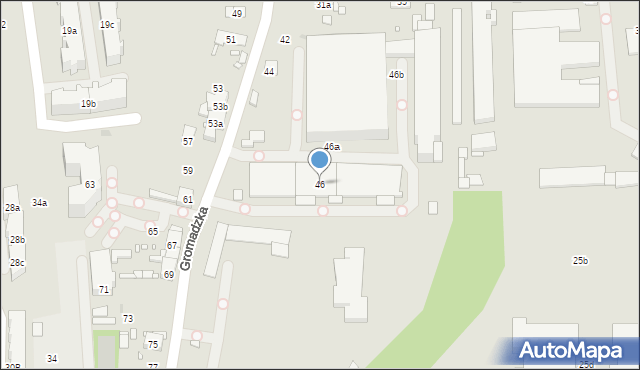 Kraków, Gromadzka, 46, mapa Krakowa