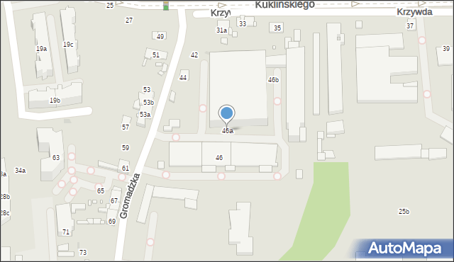 Kraków, Gromadzka, 46a, mapa Krakowa