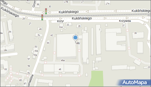 Kraków, Gromadzka, 46d, mapa Krakowa