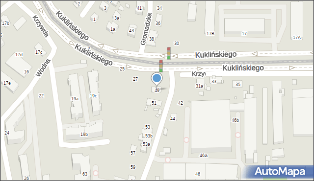 Kraków, Gromadzka, 49, mapa Krakowa