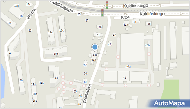 Kraków, Gromadzka, 53b, mapa Krakowa