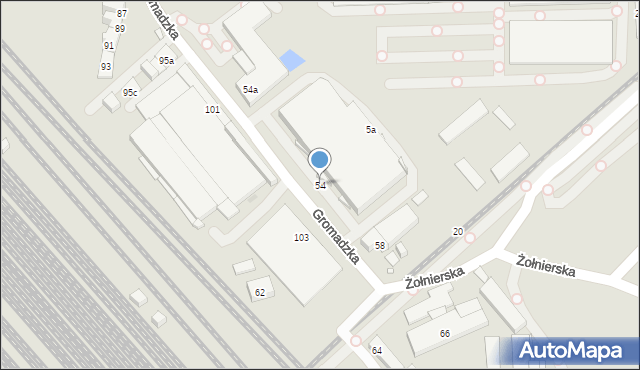 Kraków, Gromadzka, 54, mapa Krakowa