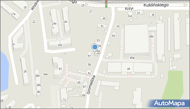 Kraków, Gromadzka, 55, mapa Krakowa