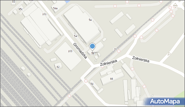 Kraków, Gromadzka, 58, mapa Krakowa