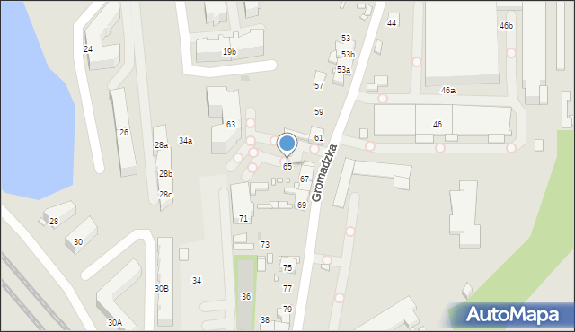 Kraków, Gromadzka, 65, mapa Krakowa