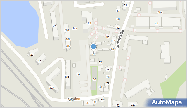 Kraków, Gromadzka, 71, mapa Krakowa