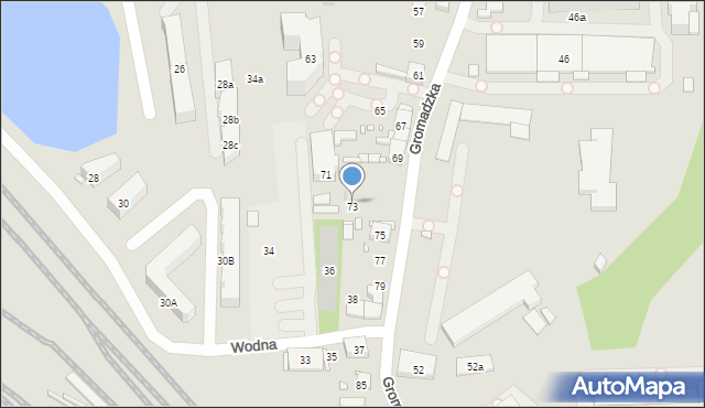 Kraków, Gromadzka, 73, mapa Krakowa