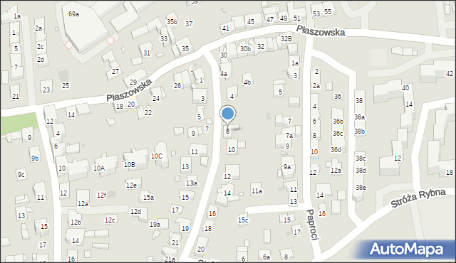 Kraków, Gromadzka, 8, mapa Krakowa