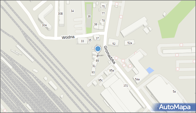 Kraków, Gromadzka, 87, mapa Krakowa
