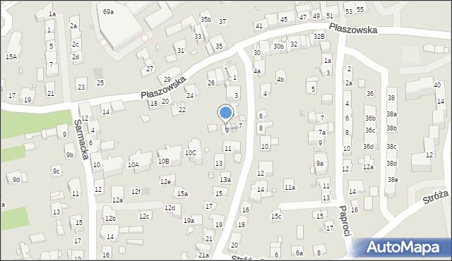 Kraków, Gromadzka, 9, mapa Krakowa