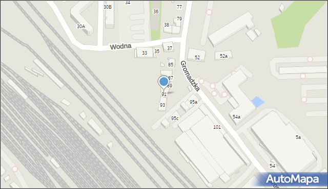 Kraków, Gromadzka, 91, mapa Krakowa