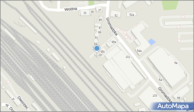 Kraków, Gromadzka, 95d, mapa Krakowa