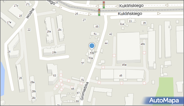 Kraków, Gromadzka, 53b, mapa Krakowa