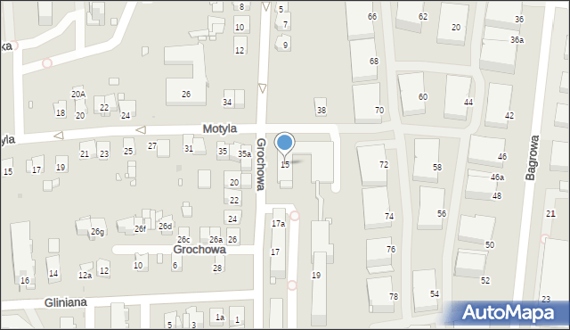 Kraków, Grochowa, 15, mapa Krakowa