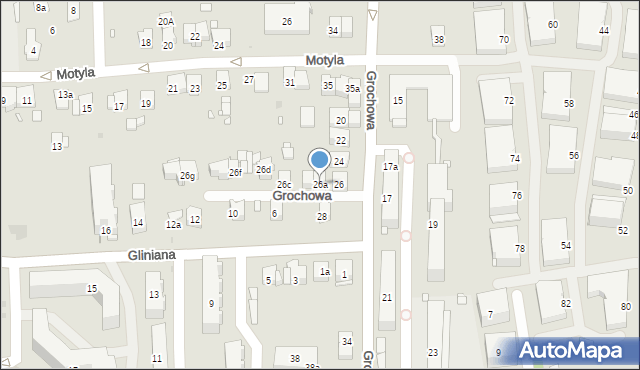 Kraków, Grochowa, 26a, mapa Krakowa