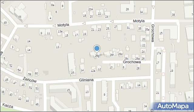 Kraków, Grochowa, 26g, mapa Krakowa