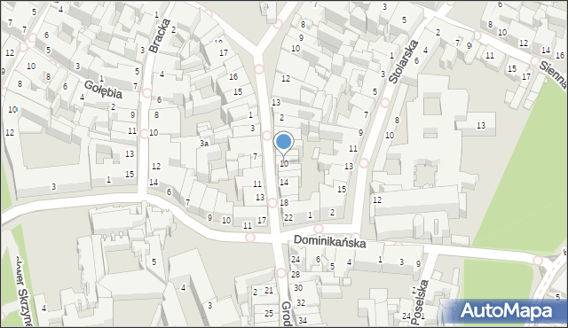 Kraków, Grodzka, 10, mapa Krakowa