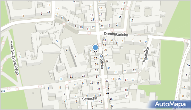 Kraków, Grodzka, 23, mapa Krakowa