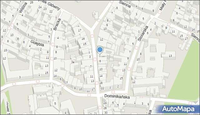 Kraków, Grodzka, 4, mapa Krakowa