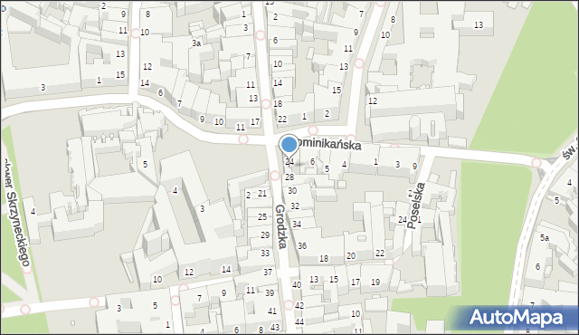 Kraków, Grodzka, 26, mapa Krakowa