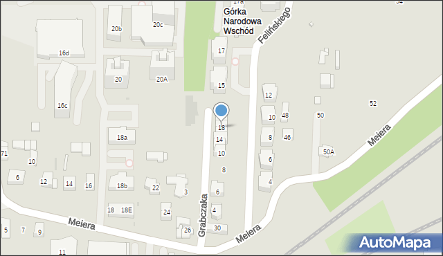 Kraków, Grabczaka Ignacego, 18, mapa Krakowa