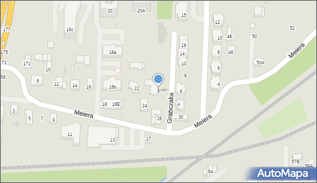 Kraków, Grabczaka Ignacego, 3, mapa Krakowa