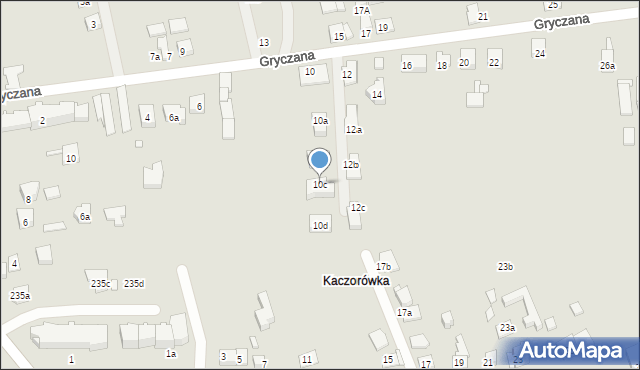 Kraków, Gryczana, 10c, mapa Krakowa