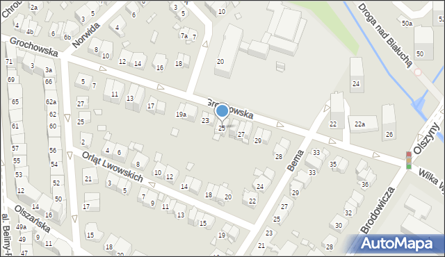 Kraków, Grochowska, 25, mapa Krakowa