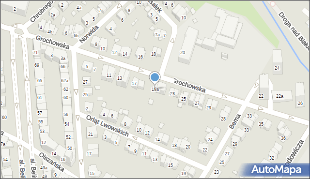 Kraków, Grochowska, 19a, mapa Krakowa
