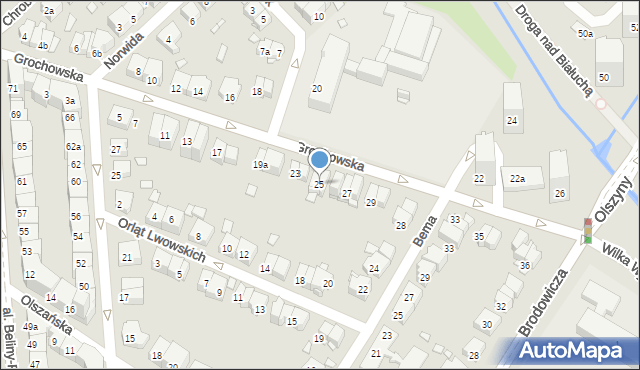 Kraków, Grochowska, 25, mapa Krakowa