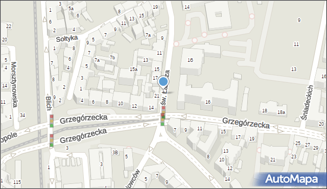 Kraków, Grzegórzecka, 16i, mapa Krakowa