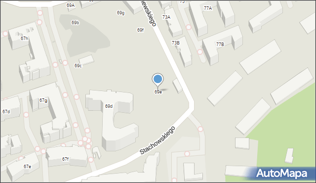 Kraków, Grzegórzecka, 69e, mapa Krakowa