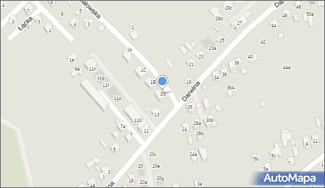 Kraków, Grębałowska, 1G, mapa Krakowa