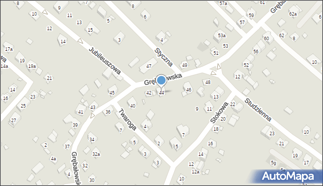 Kraków, Grębałowska, 44, mapa Krakowa