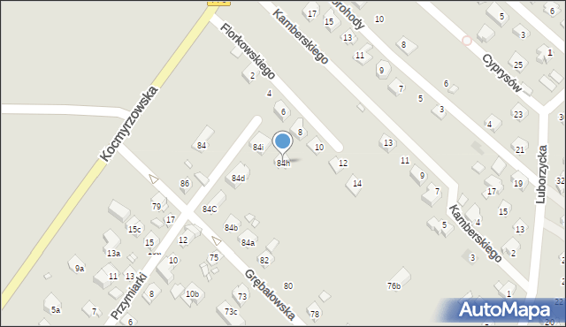 Kraków, Grębałowska, 84h, mapa Krakowa
