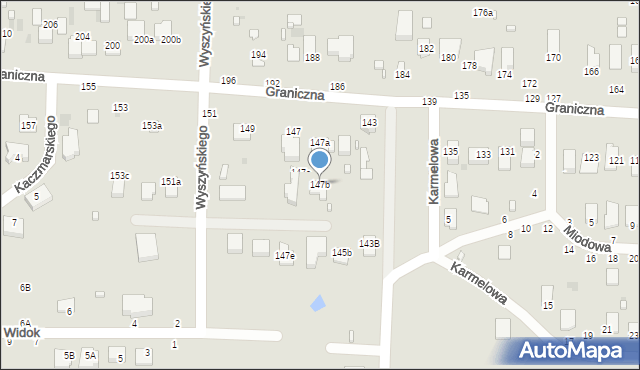 Kraśnik, Graniczna, 147b, mapa Kraśnik