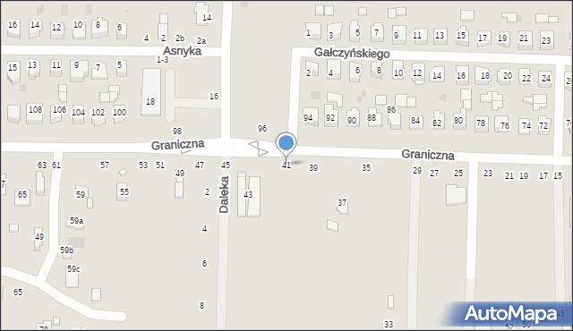 Kraśnik, Graniczna, 41, mapa Kraśnik