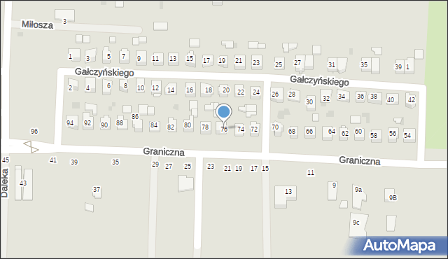 Kraśnik, Graniczna, 76, mapa Kraśnik