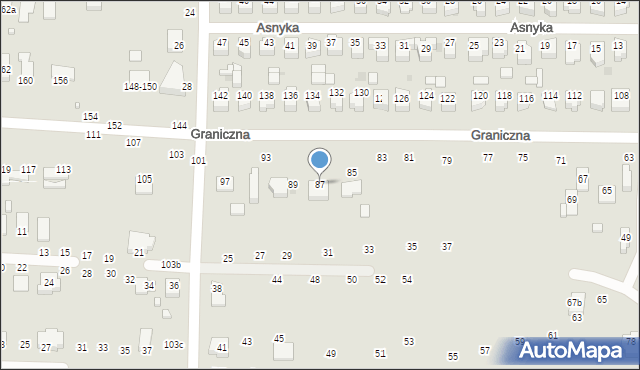 Kraśnik, Graniczna, 87, mapa Kraśnik