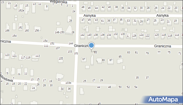 Kraśnik, Graniczna, 95, mapa Kraśnik