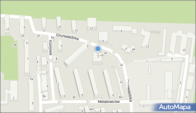 Kraśnik, Grunwaldzka, 1, mapa Kraśnik