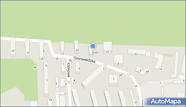 Kraśnik, Grunwaldzka, 12, mapa Kraśnik